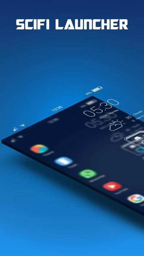 Sci-fi Launcher screenshot 1