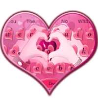 Pink Love Heart Keyboard Theme