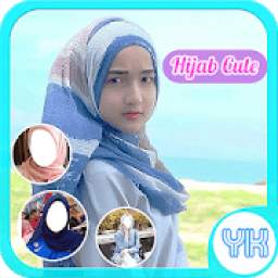 Cute Hijab Muslimah Style Photo Frame