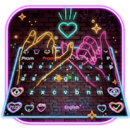 ikon Neon Pink Promise Keyboard Theme