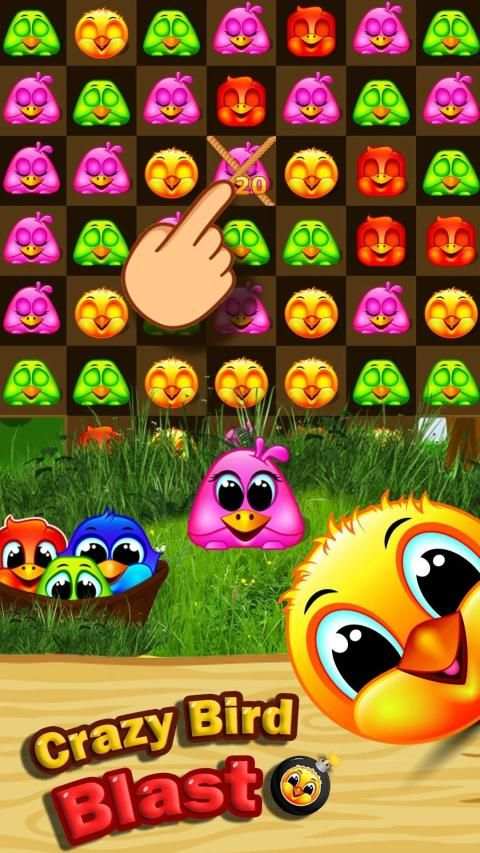 Crazy birds blast - match birds game स्क्रीनशॉट 2