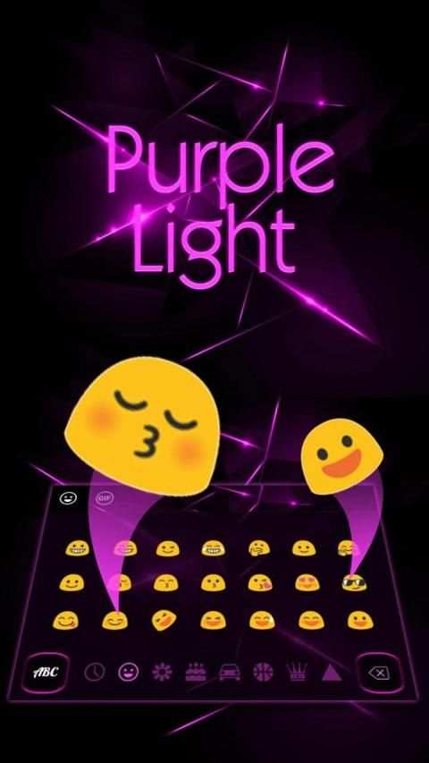 Purple Light Black Keyboard स्क्रीनशॉट 1