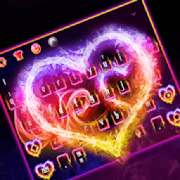 Fire Love Heart Keyboard Theme आइकन