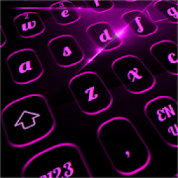 ikon Purple Light Black Keyboard