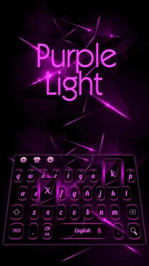 Purple Light Black Keyboard स्क्रीनशॉट 2