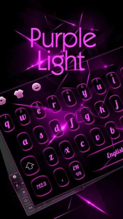Purple Light Black Keyboard स्क्रीनशॉट 3