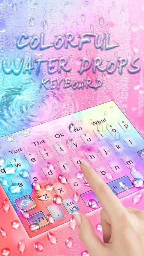 Colorful Water Drop Keyboard Theme स्क्रीनशॉट 2