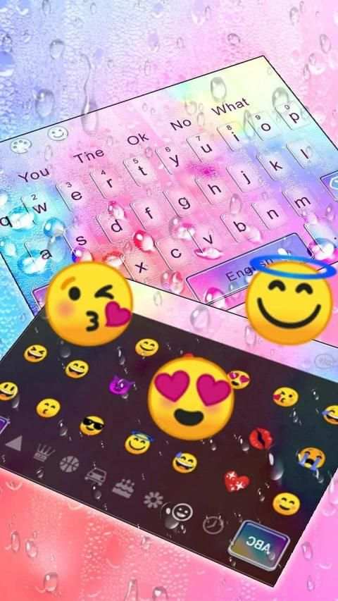 Colorful Water Drop Keyboard Theme स्क्रीनशॉट 3