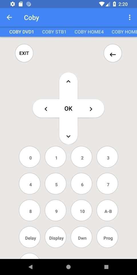 Coby DVD Remote screenshot 2