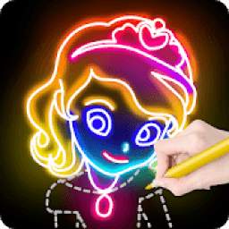 Draw Glow Princess
