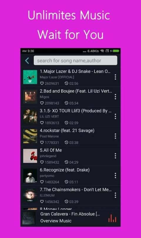 Free Music - Free Mp3 Music Player स्क्रीनशॉट 1