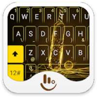 Shiny Golden Cricket Keyboard Theme
