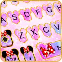 Pink Galaxy Minny Keyboard Theme on 9Apps