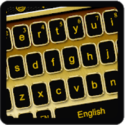 ikon Keyboard Emas Logam