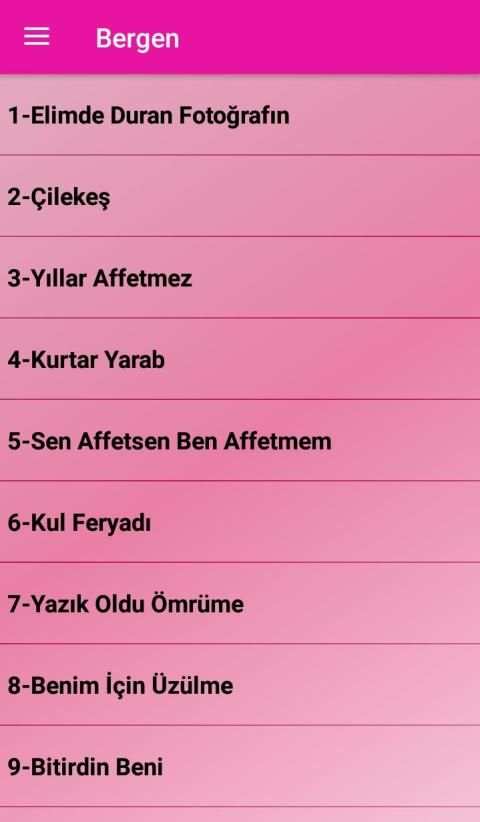 Bergen Şarkıları (İnternetsiz 45 Şarkı) screenshot 5