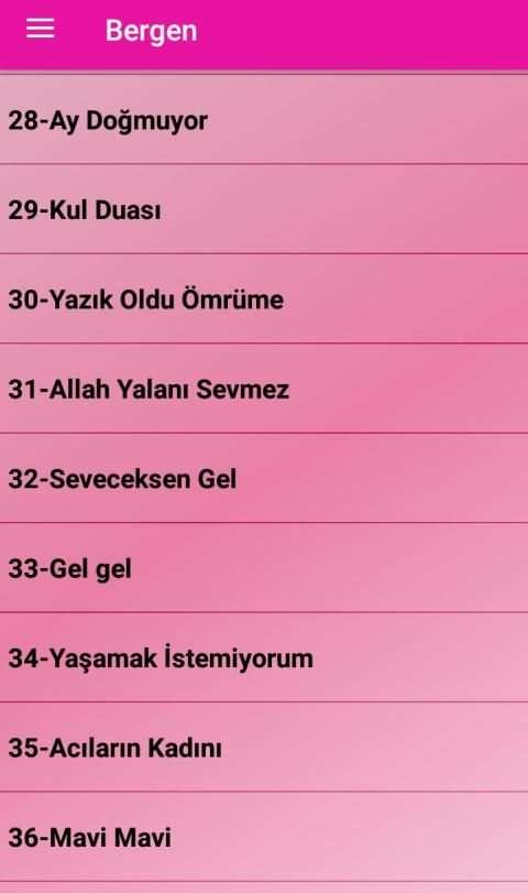 Bergen Şarkıları (İnternetsiz 45 Şarkı) screenshot 2