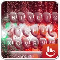 Red Water Droplets Keyboard Theme on 9Apps