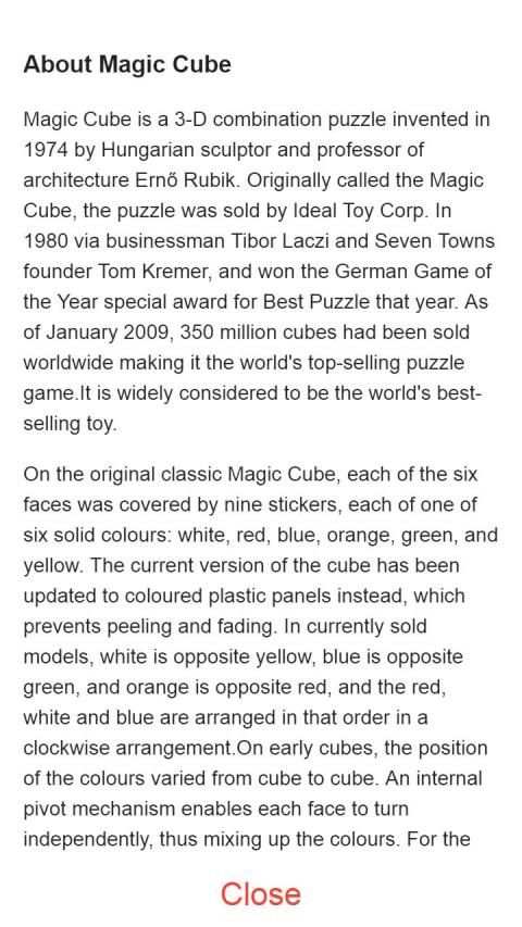 3D Magic Cube Solver स्क्रीनशॉट 3