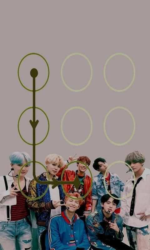 BTS Pattern Lock Screen screenshot 1