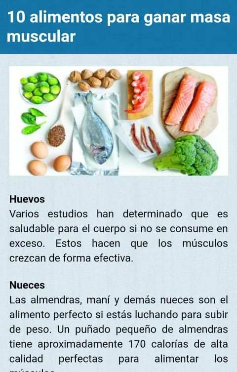 Dieta para ganar masa muscular screenshot 4
