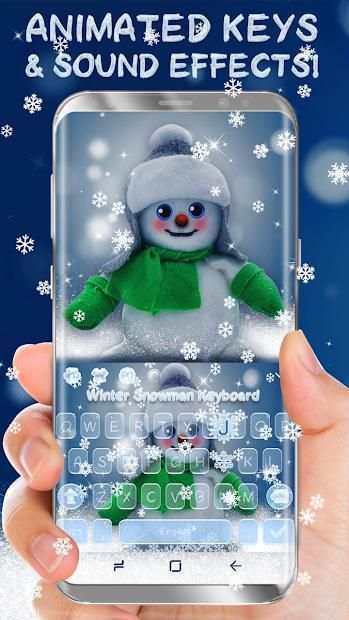 Winter Snowman Keyboard Theme screenshot 3