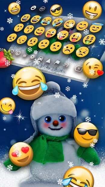 Winter Snowman Keyboard Theme screenshot 1