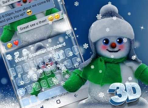 Winter Snowman Keyboard Theme screenshot 4