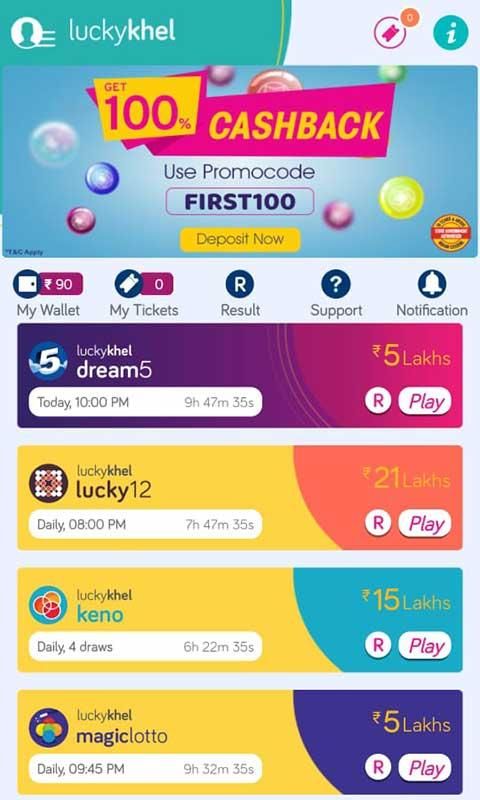 Lucky khel hot sale lotto