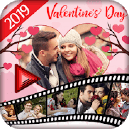 Valentine Day Video Maker 2019 - Love Slideshow आइकन