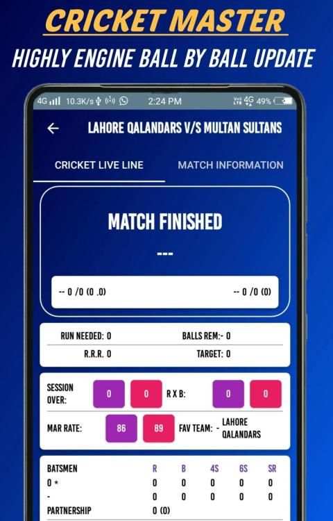 Cricket Master - Live Cricket Score स्क्रीनशॉट 3