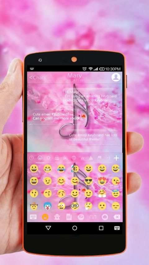 Emoji Keyboard Pink Flower screenshot 7