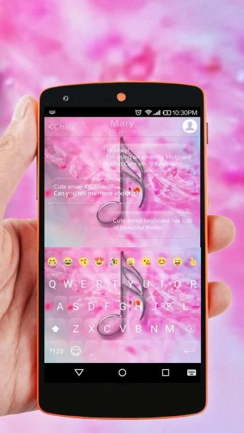 Emoji Keyboard Pink Flower screenshot 8