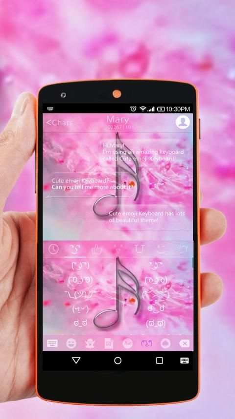 Emoji Keyboard Pink Flower screenshot 5