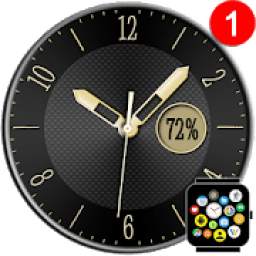 Free Analog Watch Face Theme for Bubble Clouds