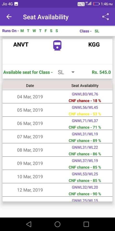 Railinfo- PNR & W/L Train Ticket Prediction screenshot 8