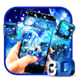 ikon Wolf Galaxy 3D Glass Tech Theme*