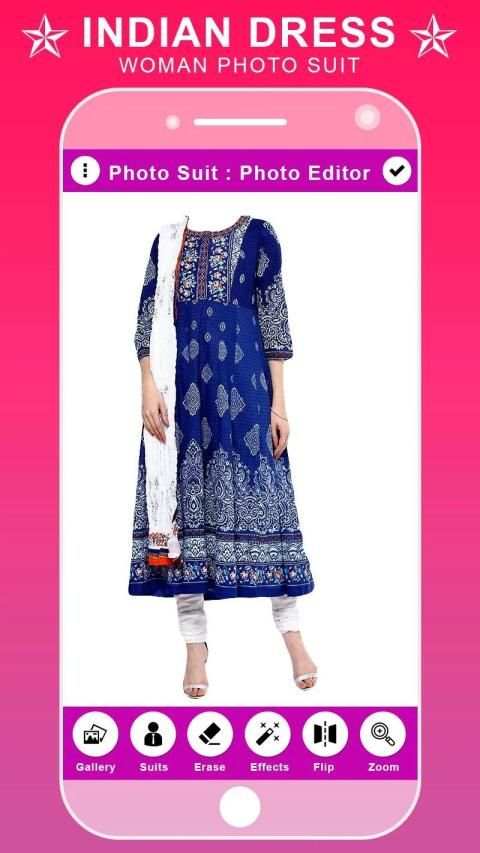 Indian Woman Dress Photo Suit screenshot 5