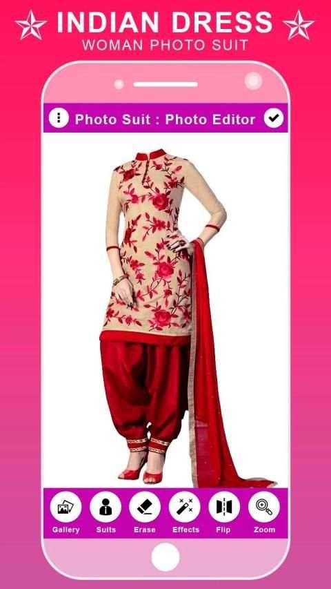 Indian Woman Dress Photo Suit screenshot 6