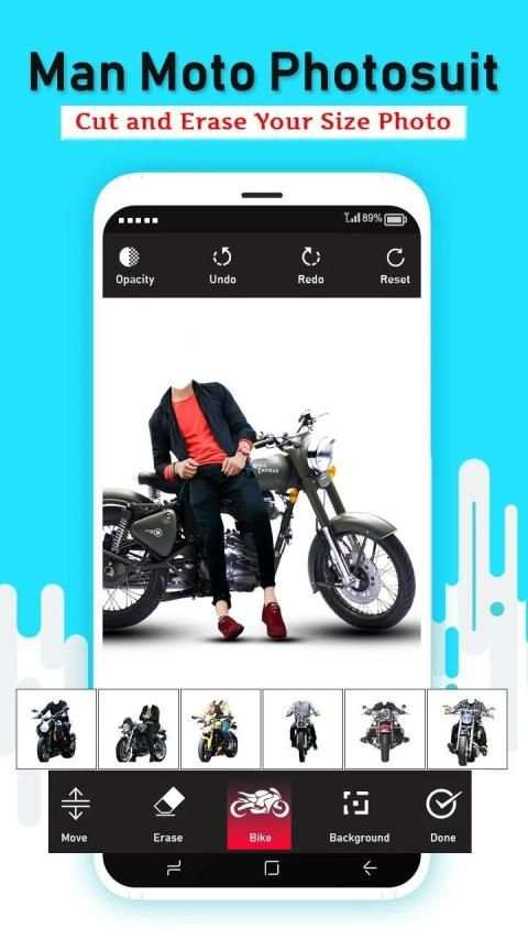 Men Moto Photo Suit screenshot 4