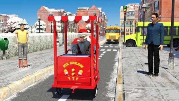 Ice cream Bike Driving Simulator: Christmas screenshot 4
