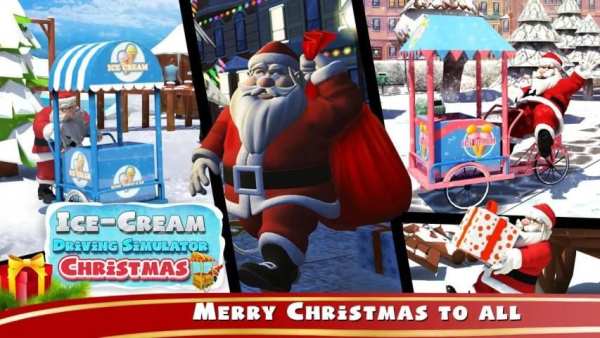 Ice cream Bike Driving Simulator: Christmas screenshot 1