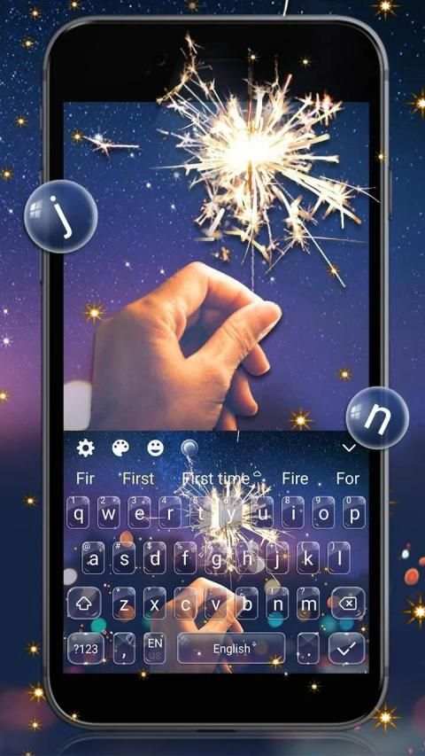 Sparkling Fireworks Keyboard स्क्रीनशॉट 3