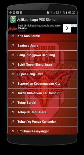 Aplikasi Lagu PSS Sleman screenshot 1