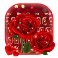 Sparkling Red Rose Keyboard