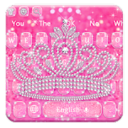 Pink Diamond Crown Keyboard आइकन