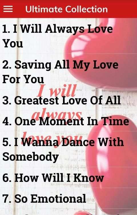 Best whitney houston songs screenshot 5
