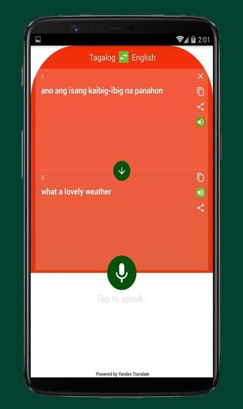 English to Tagalog Voice Translator скриншот 1