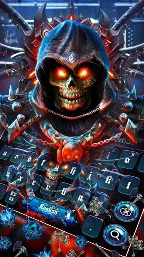 Horror Metal Skull Keyboard Theme screenshot 3