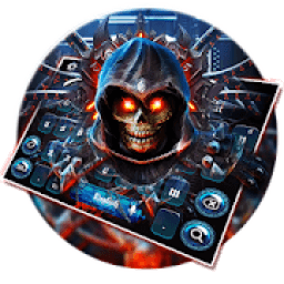 ikon Horror Metal Skull Keyboard Theme