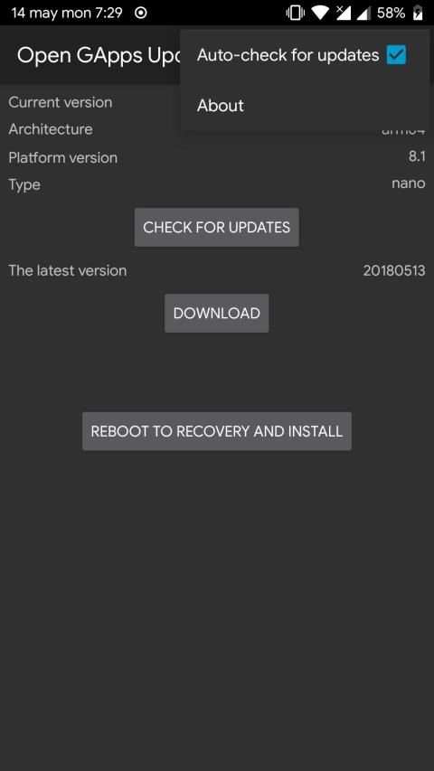 Open GApps Updater [ROOT] स्क्रीनशॉट 1